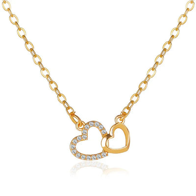 Goldene Herz-Halskette mit Kristall – Ein Zeichen von Liebe & Eleganz