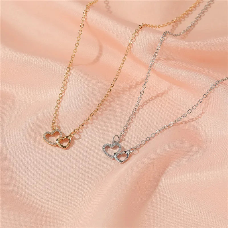 Goldene Herz-Halskette mit Kristall – Ein Zeichen von Liebe & Eleganz